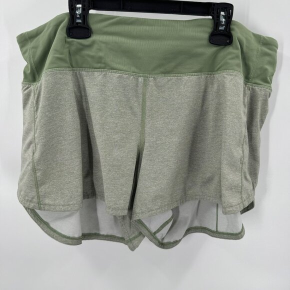 Lululemon Speed Up Short Long 4" Updated Fit Heather Lux Multi Willow Green Sz12 - Picture 1 of 8